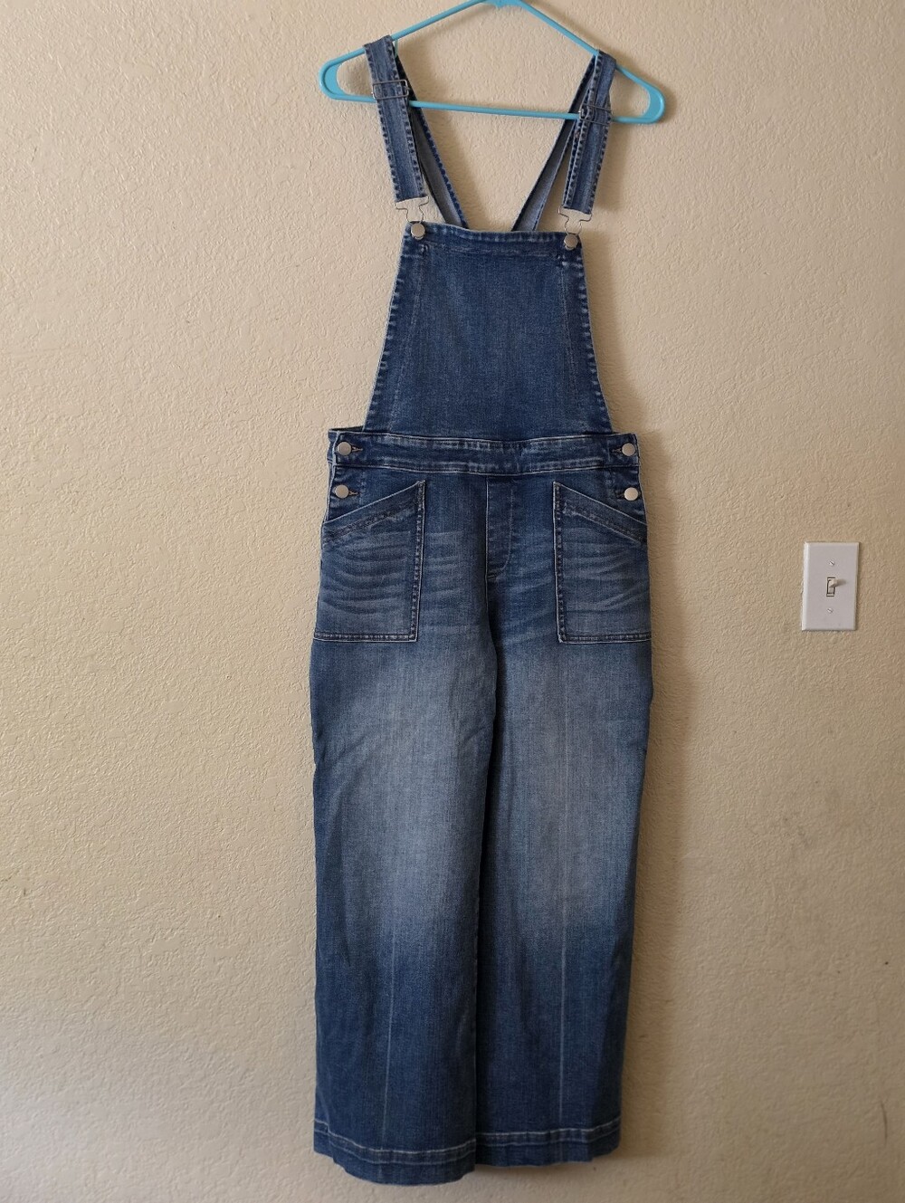 Evereve Blue Denim Overalls Jumpsuit Size 29